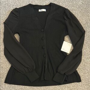 NWT 89th and Madison peplum sweater size S